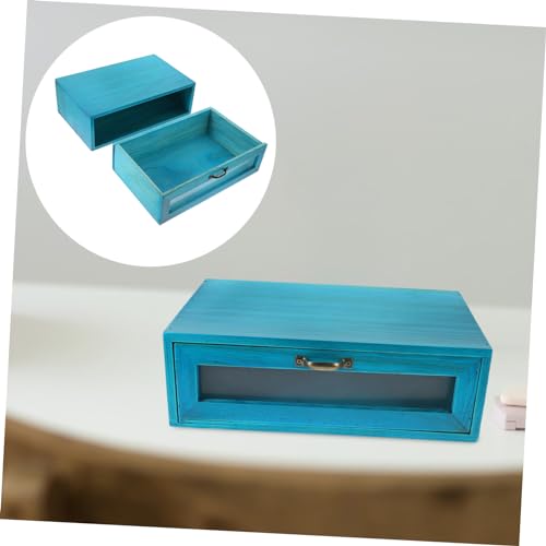Organisateur de rangement de beauté en bois pour coiffeuse chic - 7