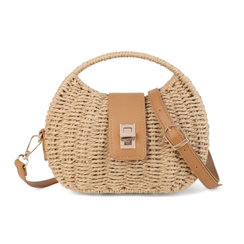 Sac en paille tissée pour un style bohème chic idéal en été et à la plage