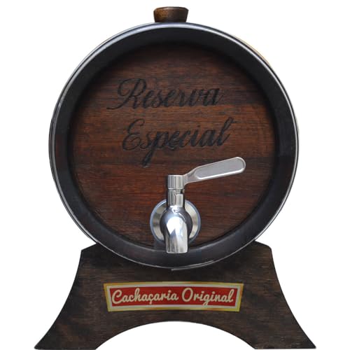 Barril, Tonel Corote de Carvalho 3 Litros com Torneira em Aço Inox