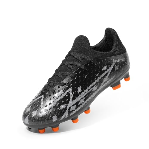 DREAM PAIRS Boys Girls Soccer Cleats Youth Firm Groud Football Shoes for Little/Big Kid