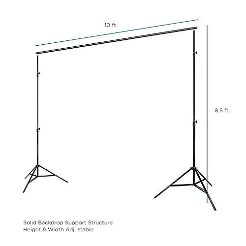 Limostudio Photography Photo Video Studio 40" Umbrella Light Lighting Kit With 10X10 Foot. White Muslin Backdrop Background Support System, Agg1727 #TOP3
