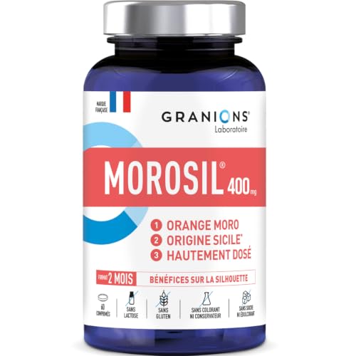 MOROSIL 400 mg GRANIONS - Morosil - Morosil + Vitamine C - Morosil Hautement Dosé - Ventre Plat - 2 Etudes Scientifiques - 60 Comprimés - Format 2 Mois