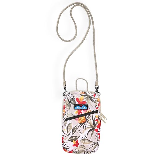 KAVU Essential Case Zip Crossbody Wallet with Rope Strap, Tropifloral