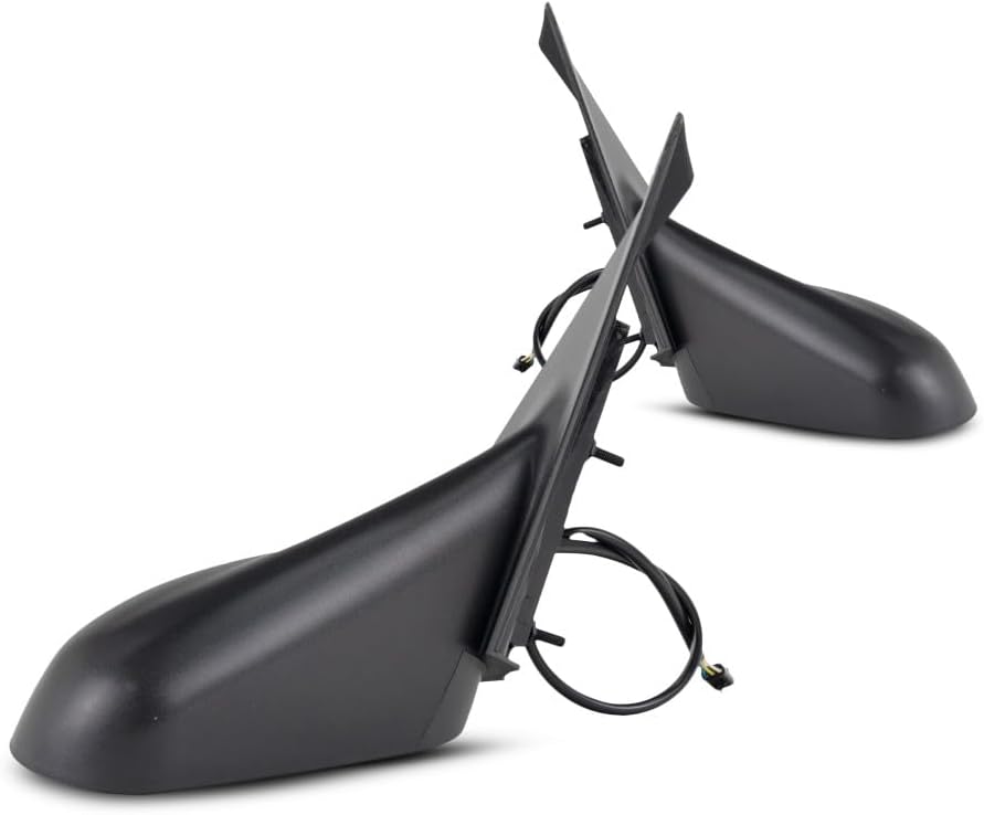 For Ford Mustang 2003 2004 Driver and Passenger Side | Pair Door Mirror | Power | Base/GT/Mach 1 Model | Textured Black | Replacement For XR3Z17682BA | FO1320171