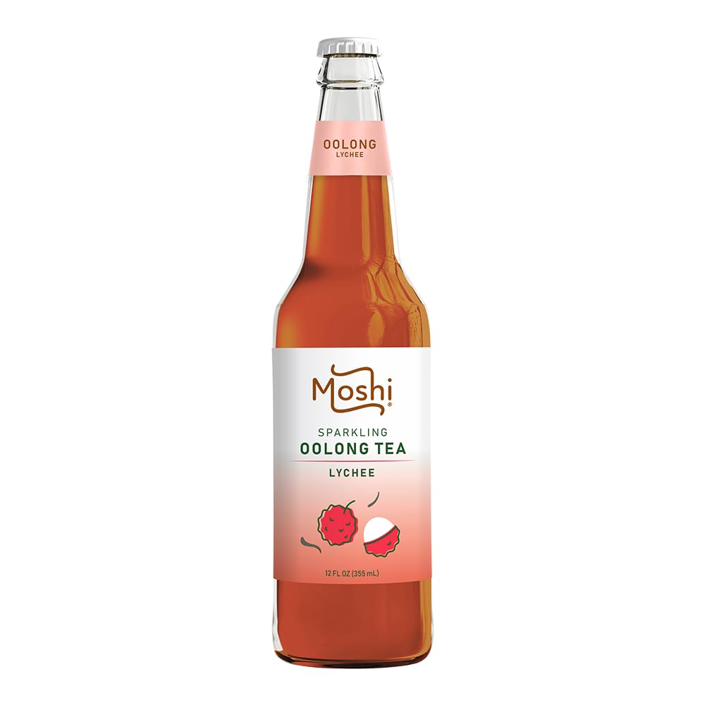 Moshi Sparkling Drinks - Lychee Oolong Tea (12 Bottles)