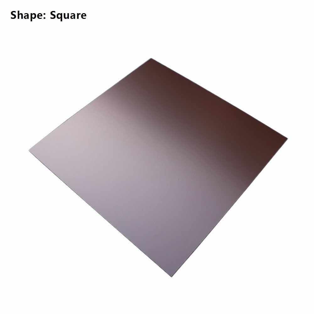 3pcs Blank Engraved Material 100mm/200mm/300mm, Anti-Fingerprint Anodized Aluminium Flat Plate Thickness 1mm(100X100mm)