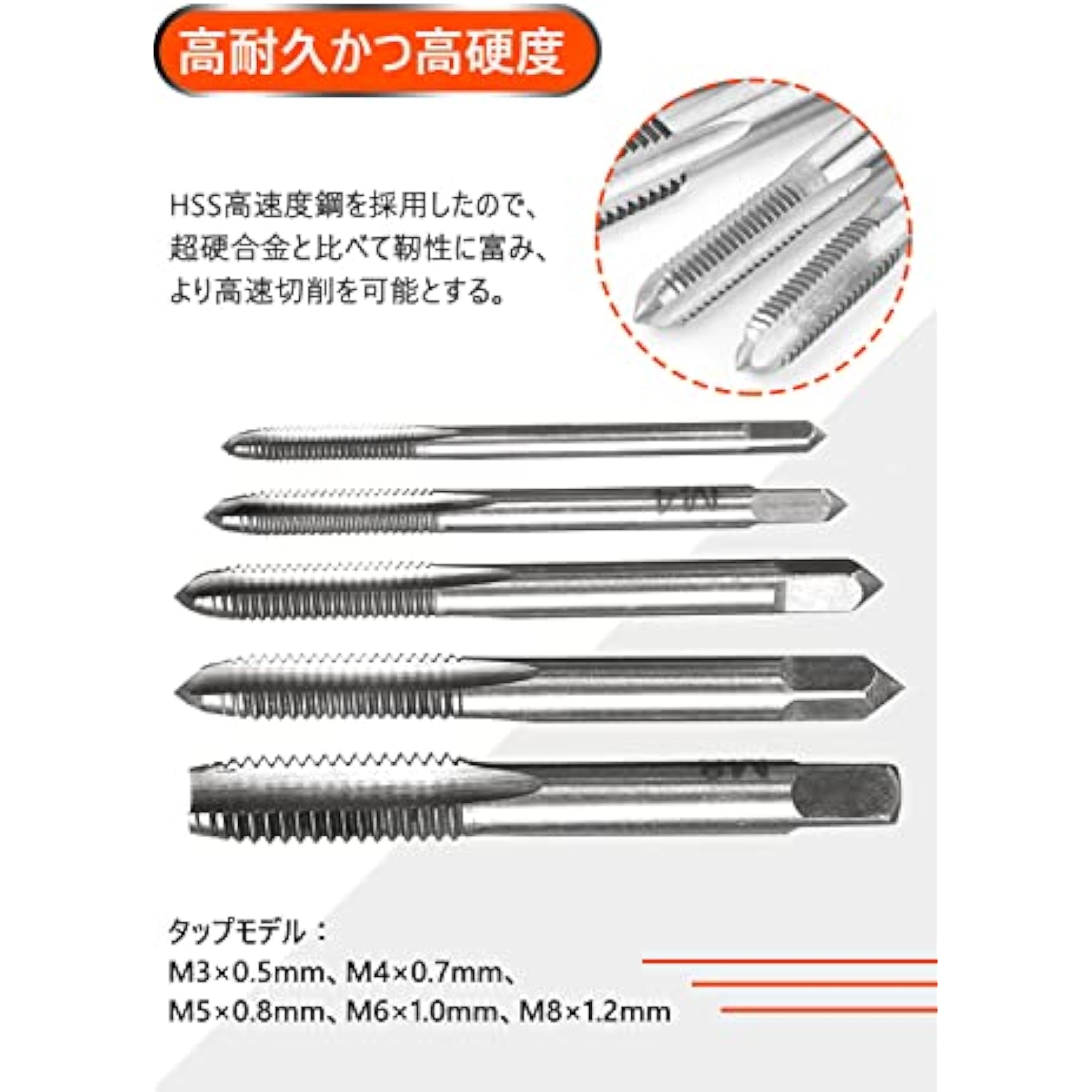 LIKENNY ねじタップ ラチェット タップホルダー T型 ハンドル タップレンチ 接続 タップハンドル 工具 セット 穴あけ 調整可能 M3 M4 M5 M6 M8 ねじ切りタッピングハンド ハンドタッピング作業用 詳細画像4