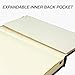 Samsill Large Hardcover Notebook, 240 Lined Notebook Pages, Black, 7.5 x 10 Inch