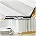 Treatmentex Folding Door Curtains White 100% Blackout Pleated Curtains with Hooks for Door Way, Accordion Style Closet Drapes, 42