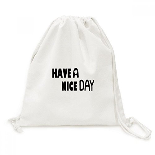 Sac cordon en toile avec citation anglaise design pour voyage