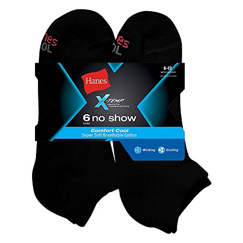 Hanes X-Temp Comfort Cool Men`s No Show Socks