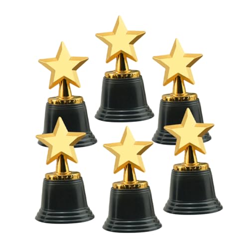 Yardwe 6pezzi Premi Plastica Forma Coppa Premio Festa Competizione Cerimonia Scuola Asilo Ricordo Onore Impegno Regalo Giovane Giovane