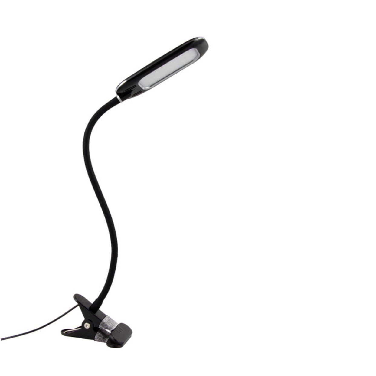WOONEKY Lámpara de Lectura LED con Clip Flexible USB de Brillo Luz Portátil para Mesa de Noche y Dormitorio Diseño Ergonómico para Lectura y Viaje Color Negro