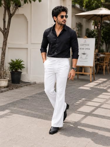 Image of Men's Formal Trouser Pant| Men's Bootcut Important Pant | Men Slim Fit Pants, Straight Fit Formal Trouser | Elegant Styling for Daily Use