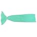 Feiuruhf Mermaid Tail Blanket for Adults Teens, Kids Crochet Snuggle Mermaid, All Seasons Sleeping Blanket (green)