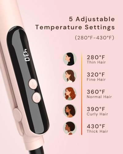 Image of ANNLARY Mini Hair Straightener for Travel, Small Flat Iron | Portable Dual Voltage Straightener with LED Display, Adjustable Temperature, Negative Ion, Titanium Plates for Short Hair