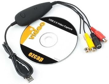 USB 2.0 RCA Audio Video Capture Adapter VHS to DVD Converter Recorder for Windows Xp, 2000, Vista, Window 7, Window 8 ,10