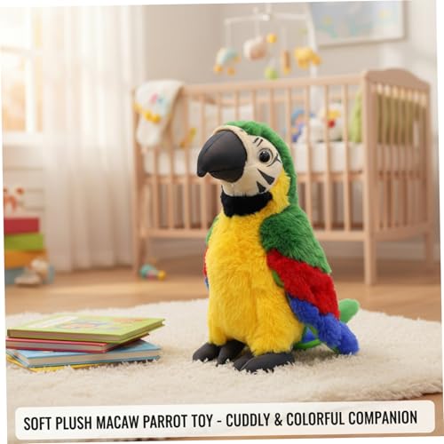 Peluche perroquet vert 12 pouces, oiseau réaliste haut de gamme - 4
