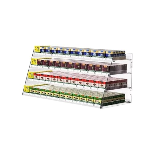 Vitrine de vente au détail murale avec pousse-cigarette pour stopper le désordre en caisse