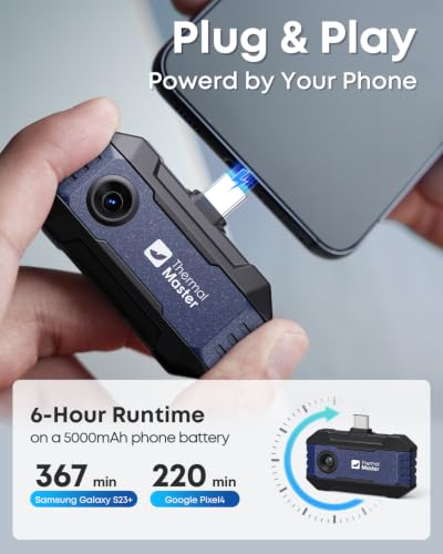 Image of Thermal Master P1 Thermal Camera for USB-C iPhone Android, Plug&Play, Blue