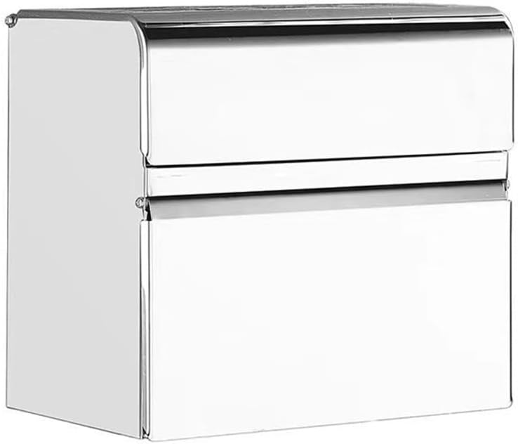 Stainless Steel Double-Layer Tissue Box Roll Paper Draw Multifunctional Waterproof Toilet