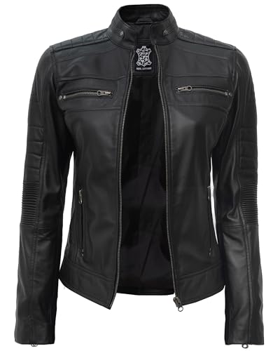 Image of Women Leather Jacket - Genuine Lambskin Leather Jacket for Womens