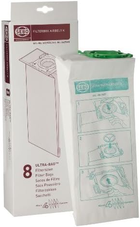 SEBO 6629AM Vacuum Filter Bag Box for K Series, 8-Pack