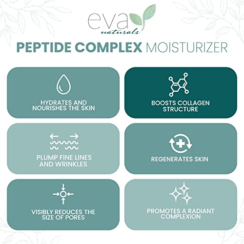 Eva Naturals Collagen Face Moisturizer Peptide - Anti-Wrinkle Facial Moisturizer For Face - Deeply Hydrating Multi-Peptide Collagen Boosting Face Cream, Facial Skin Care Products For Smoother Skin - 1.7Oz #TOP2