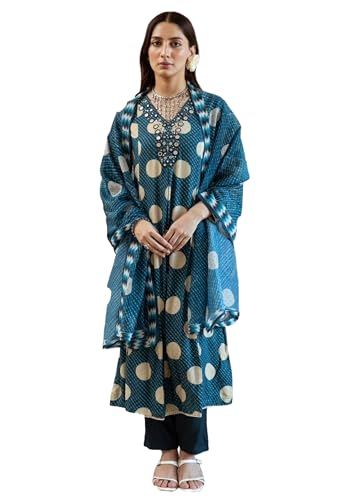 Costume indien en coton Adda 12041, vetement traditionnel femme et tenue ethnique