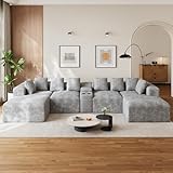 143' Oversized U Shaped Cloud Sectional Couches for Living Room, Comfy Fluffy...