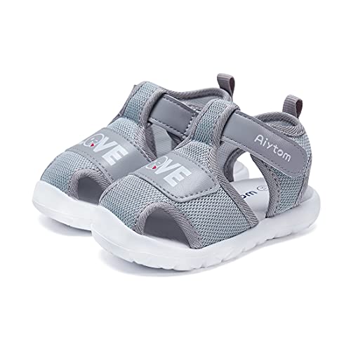 Qtolo Baby Sandals boys girls Summer Non-Slip sport First walking shoes for Indoor Outdoor 6 12 18 24 months