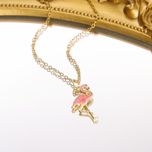 Kivosliviz Flamingo Necklace for Women Gifts Adults Flamingos Lover Jewelry Pink Flamingo Necklace by Kivosliviz - Used condition - Image 3
