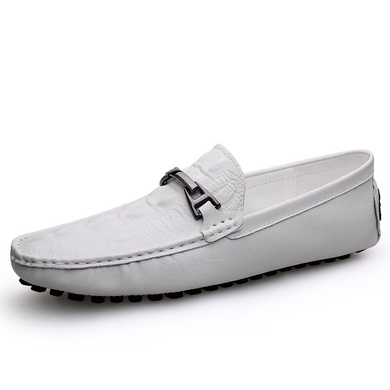 Men's Loafers Shoes Faux Crocodile Print Leather Comfortable Anti-Slip Lightweight Casual Slip-ons2