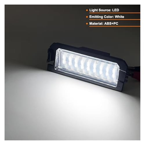 Luces matrícula LED blancas para Hyundai i30 Elantra Sonata y Veloster pack de 2 lámparas 2