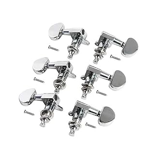 ibasenice Pieces 6 Pièces Guitare Squier Mécaniques Guitare Accordeurs De Tête De Machine Chevilles De Guitare Acoustique V Guitare Cheville De Guitare Sac De Guitare Réglage Cromino – Image 3