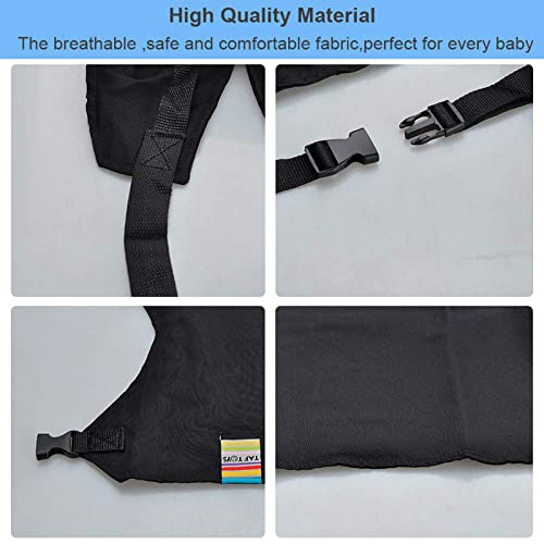 Lychee Faltbar Tragbar Esszimmerstuhl Sicherheitsgurt Schutzgurt Anschnallgurt für Baby und Kleinkind (Schwarz)