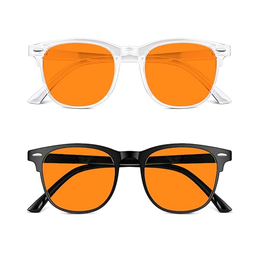 Solmoon Gafas Luz Azul Hombre y Mujer Gaming | Gafas Bloqueo Luz Azul | Lente Amarilla Ordenador Proteccion Blue Light