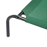 Amazon Basics Kühlendes erhöhtes Hund Haustierbett, Grün, Größe L, L 130 x B 80 x H 19 cm