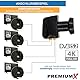 Premium X Quad LNB - 4Fach - für 4 Teilnehmer - 4K Full HD - mit Wetterschutz und LTE Filter + 8X F-Stecker für Satellitenschüssel Digital TV Fernseher SAT Receiver - Schwarz