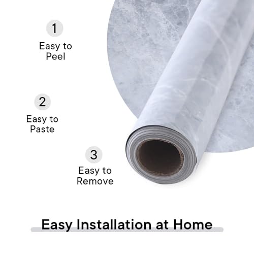 Image of Kuber Industries Marble Design Wall Sticker for Walls|Marble Pattern| Easy to Peel, Stick & Remove DIY Wallpaper|Suitable on All Walls|Pack of 1 Roll,60 cm x 500 cm
