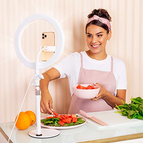 LITTIL Superstar – Anel de luz USB de 25 cm para mesa ou mesa | 3 modos de luz com suporte flexível