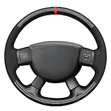 MEWANT Hand Sewn Steering Wheel Cover Wrap for Renault Clio RS 2005-2012 Steering Wheel Accessories for Renault Clio RS