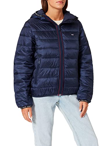 Image of Tommy Jeans TJW Quilted Tape Hooded Jacket Twilight Navy