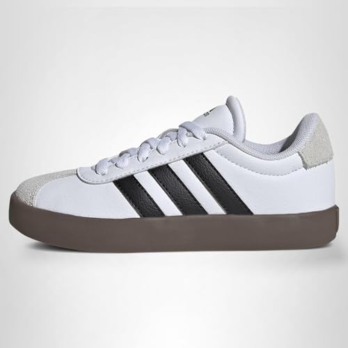 Adidas Unisex-Kids VL Court 3.0, White/Black/Grey, 13
