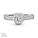 Pandora Jewelry Shimmering Knot Cubic Zirconia Ring in Sterling Silver, Size 6