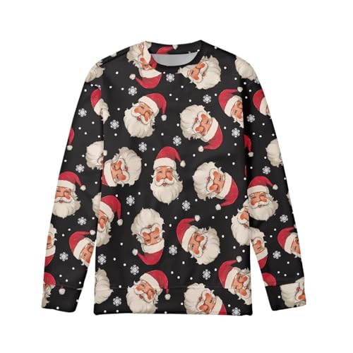 Kids Fall Sweatshirt Holiday Funny Printed Long Sleeve Crewneck Sweatshirt