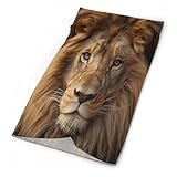 BVNMT Head Scarf for Men & Women African Lion Head Printed Scarf Fashion Scarf Neck Warmer Scarf Windproof Face Scarf 19.6 X 9.84 Inches