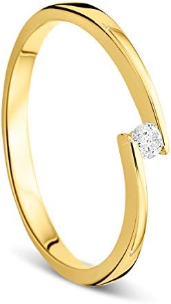 Orovi women's engagement ring with diamond 9 carat (375) yellow g...