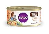 Halo Grain Free Senior Wet Cat Food, Chicken & Chickpea Recipe, 5.5-Ounce Can (Pack Of 12)