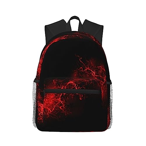 Sac à dos imprimé WURTON noir et rouge taille unique polyvalent
